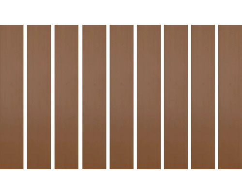 Hnědá terasová prkna s bílými spárami