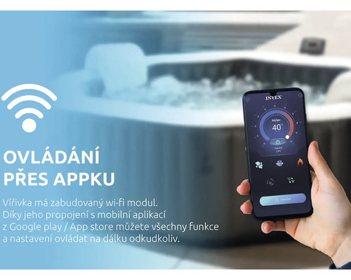 Vířivka Intex s ovládáním pomocí aplikace v chytrém telefonu