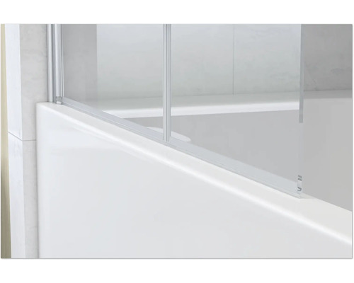 Detail vany s vanovou zástěnou ze skla