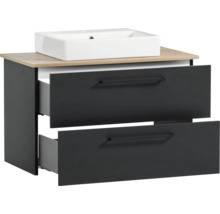 Skříňka pod umyvadlo se dvěma zásuvkami a umyvadlem na desku