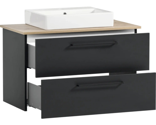 Skříňka pod umyvadlo se dvěma zásuvkami a umyvadlem na desku