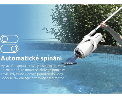 Bazénový vysavač s automatickým spínáním v bazénu