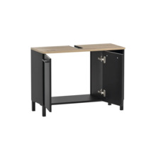 Skříňka pod umyvadlo se dvěma otevřenými dvířky a úložnou policí