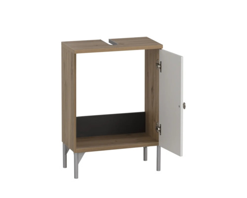Skříňka pod umyvadlo s dvířky a výřezem pro umyvadlo
