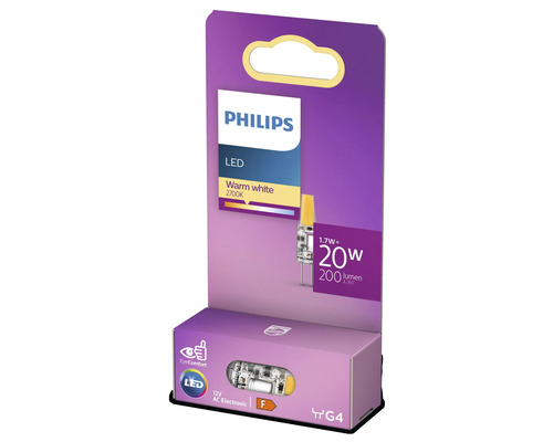 Žárovka Philips LED, teplá bílá, 2700 Kelvinů, patice G4
