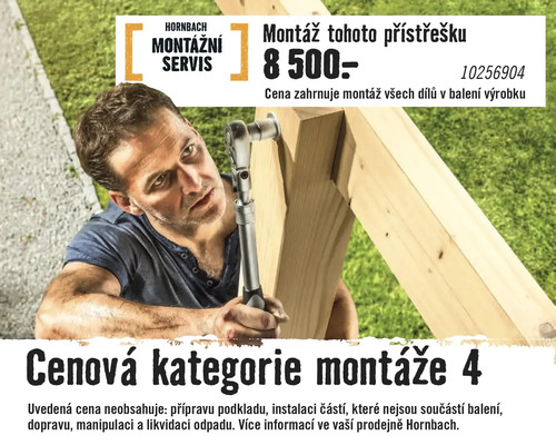 Montážní služba Hornbach pro přístřešek