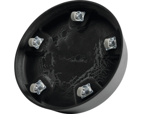 Spodní strana podložky pod květináč s kolečky