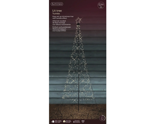 Osvětlený vánoční stromek s jiskřivým efektem