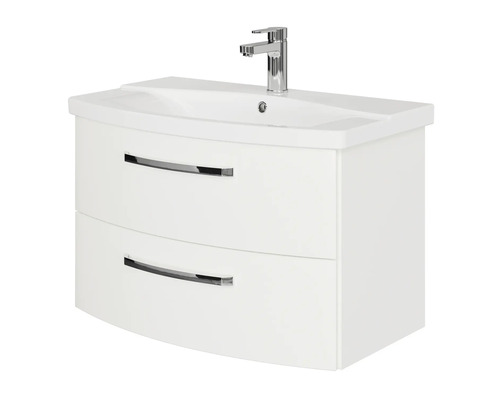 Skříňka pod umyvadlo se dvěma zásuvkami a armaturou