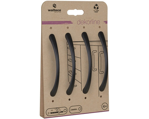 Sada čtyř kovových nábytkových úchytek