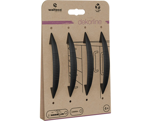 Sada čtyř nábytkových úchytek, montáž včetně šroubů