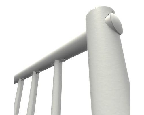 Sloupek zábradlí s příčkami a upevňovacími prvky