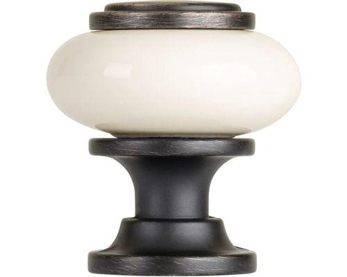 Keramická nábytková knopka s kovovou základnou