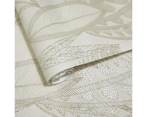 Role papírové tapety s motivem listů