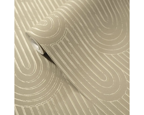 Role tapety se vzorem půlkruhových čar