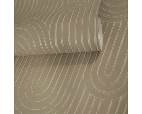 Role tapety s geometrickými půlkruhovými liniemi