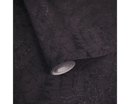 Role tmavé vinylové tapety s grafickým vzorem