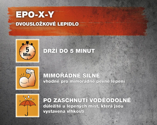 EPO-X-Y dvousložkové lepidlo vlastnosti produktu