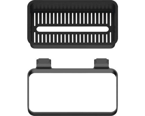 Černý sprchový košík pro montáž na stěnu