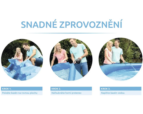 Návod na postavení bazénu ve třech krocích.