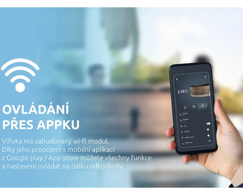 Aplikace pro chytrý telefon k ovládání vířivky