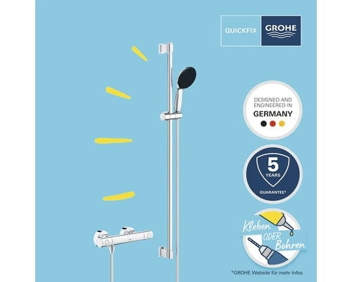 Sprchová tyč s ruční sprchou a termostatickou baterií