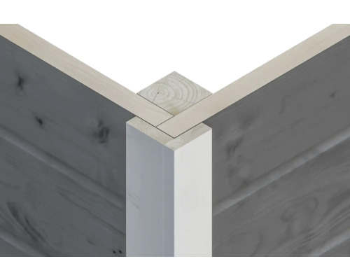 Dřevěná stěna s rohovým spojem