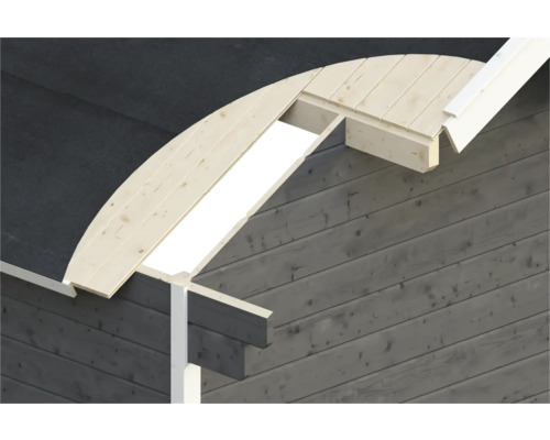 Detail dřevěné konstrukce střechy