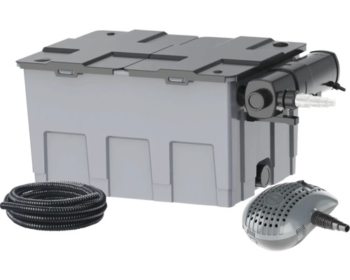 Sada jezírkového filtru s filtrem, čerpadlem a hadicí pro čištění zahradních jezírek