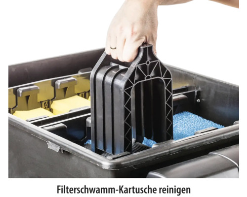 Čištění filtrační houbičky v jezírkovém filtru