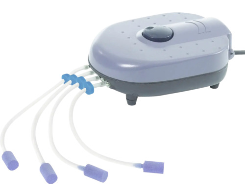 Akvarijní vzduchové čerpadlo se čtyřmi výstupy a vzduchovými hadicemi