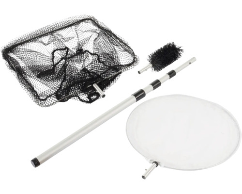 Sada na čištění bazénu se sítí, kartáčem a teleskopickou tyčí