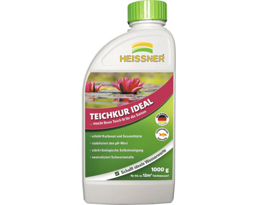 Heissner Teichkur Ideal pro zlepšení kvality vody v zahradním jezírku v 1000gramové láhvi