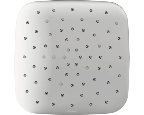 Čtvercová sprchová hlavice s několika tryskami