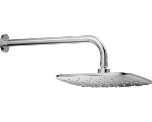 Čtvercová sprchová hlavice s nástěnným ramenem do koupelny