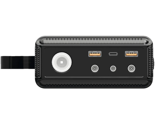 Černá napájecí stanice s USB porty