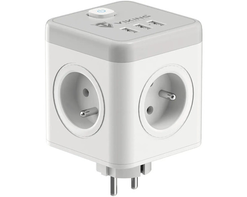 Krychlová zásuvková lišta s USB porty