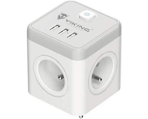 Napájecí kostka se třemi USB porty a vypínačem