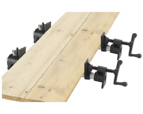 Dřevěná deska s trubkovými svorkami