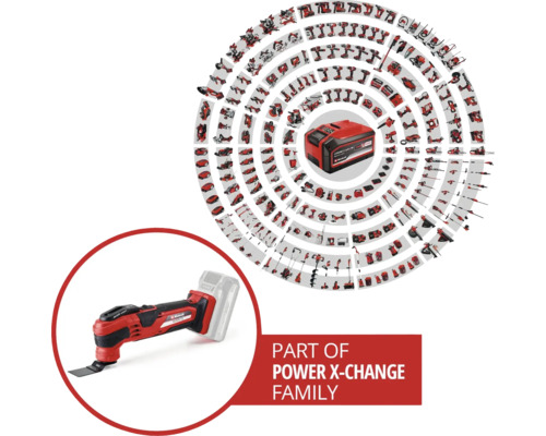 Rodina Einhell Power X-Change s oscilačním multifunkčním nástrojem