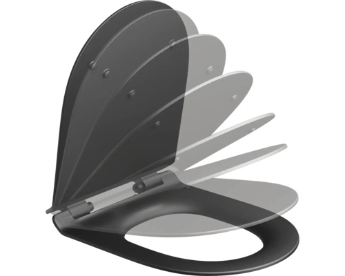 WC sedátko s mechanismem pomalého sklápění v otevřeném stavu