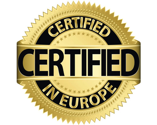 Certifikováno v Evropě pečeť