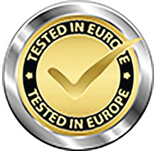 Testováno v Evropě pečeť