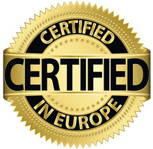 Certifikováno v Evropě pečeť