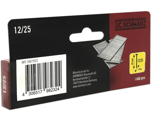 Sponky J.C. Schwarz 12/25, 1000 kusů