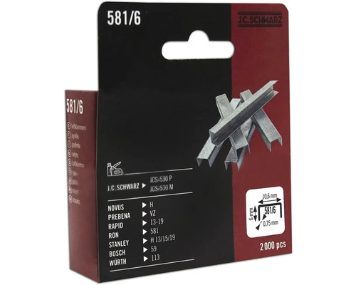 Sponky J C Schwarz typ 581/6, 2000 kusů