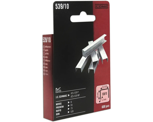 Sponky J C Schwarz 539/10, 600 kusů