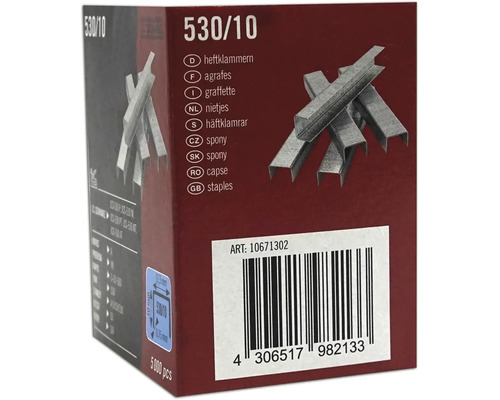 Drátěné sponky typ 530/10