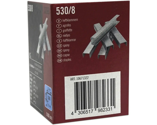 Balení sešívacích sponek 530/8