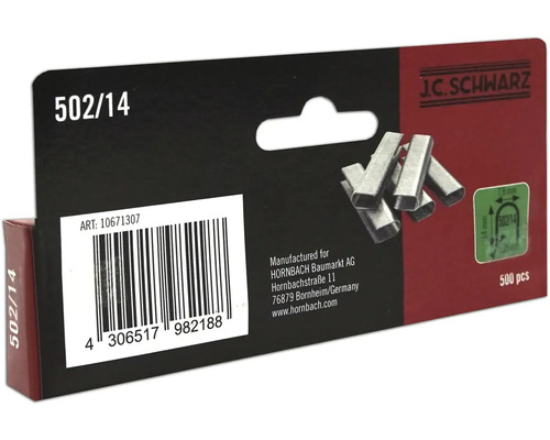 Sponky J C Schwarz typ 502/14, 500 kusů